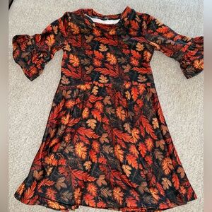 Autumn Leaf Patterned Kids Dress Up